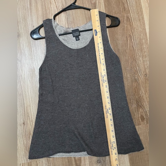 Eileen Fisher Wool Viscose Blend Scoop Neck Knit Tank Size PS Petite Small SOFT - Picture 8 of 8